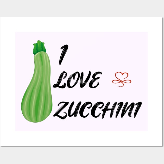 i love zucchini Wall Art by alux06